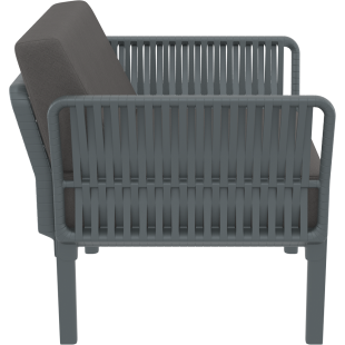 PORTOFINO LOUNGE ARMCHAIR Z PODUSZKAMI dark grey Siesta