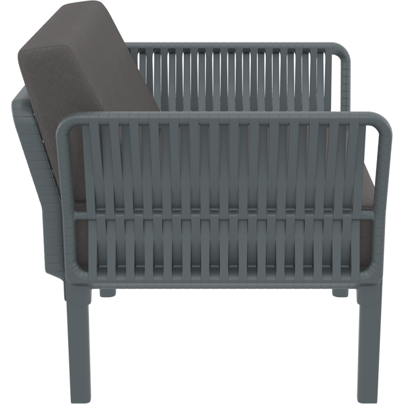 PORTOFINO LOUNGE ARMCHAIR Z PODUSZKAMI dark grey Siesta