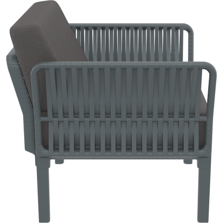 PORTOFINO LOUNGE ARMCHAIR Z PODUSZKAMI dark grey Siesta