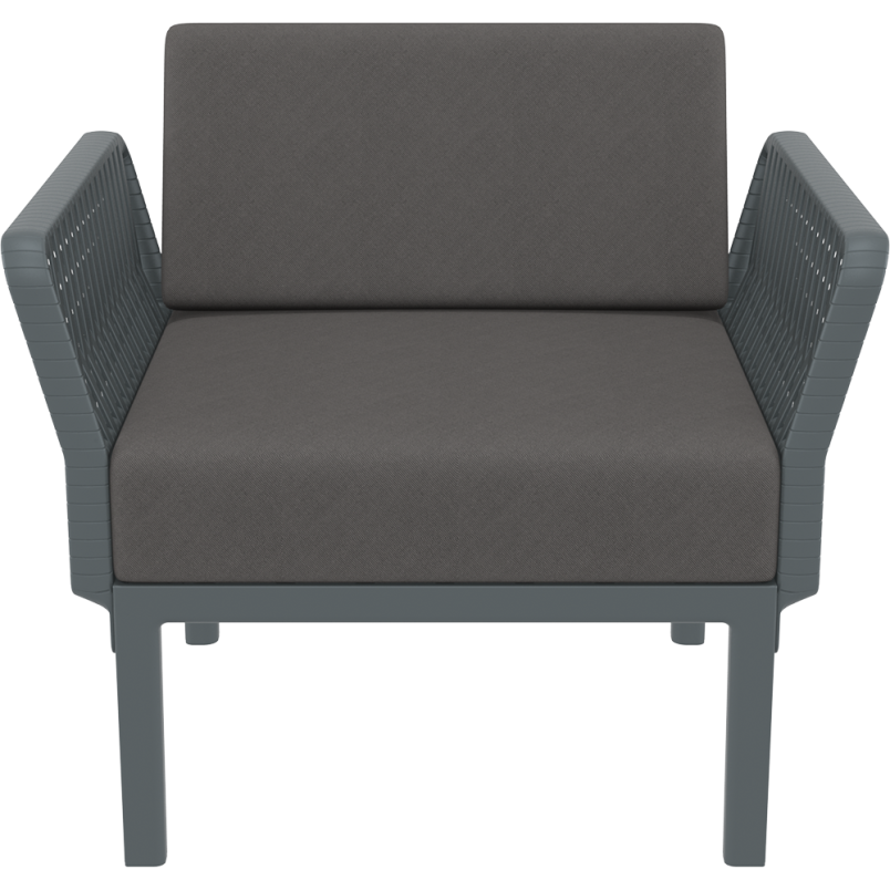 PORTOFINO LOUNGE ARMCHAIR Z PODUSZKAMI dark grey Siesta