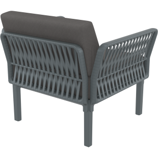 PORTOFINO LOUNGE ARMCHAIR Z PODUSZKAMI dark grey Siesta