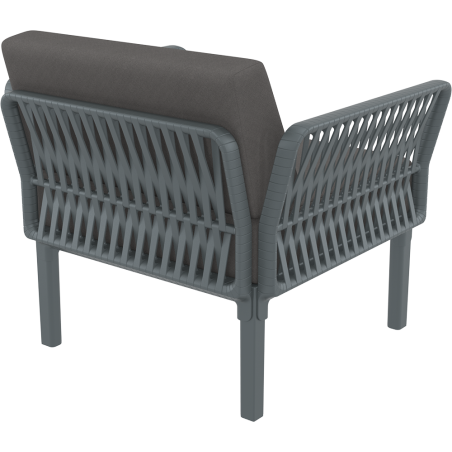 PORTOFINO LOUNGE ARMCHAIR Z PODUSZKAMI dark grey Siesta