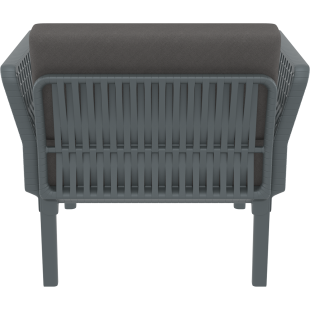 PORTOFINO LOUNGE ARMCHAIR Z PODUSZKAMI dark grey Siesta