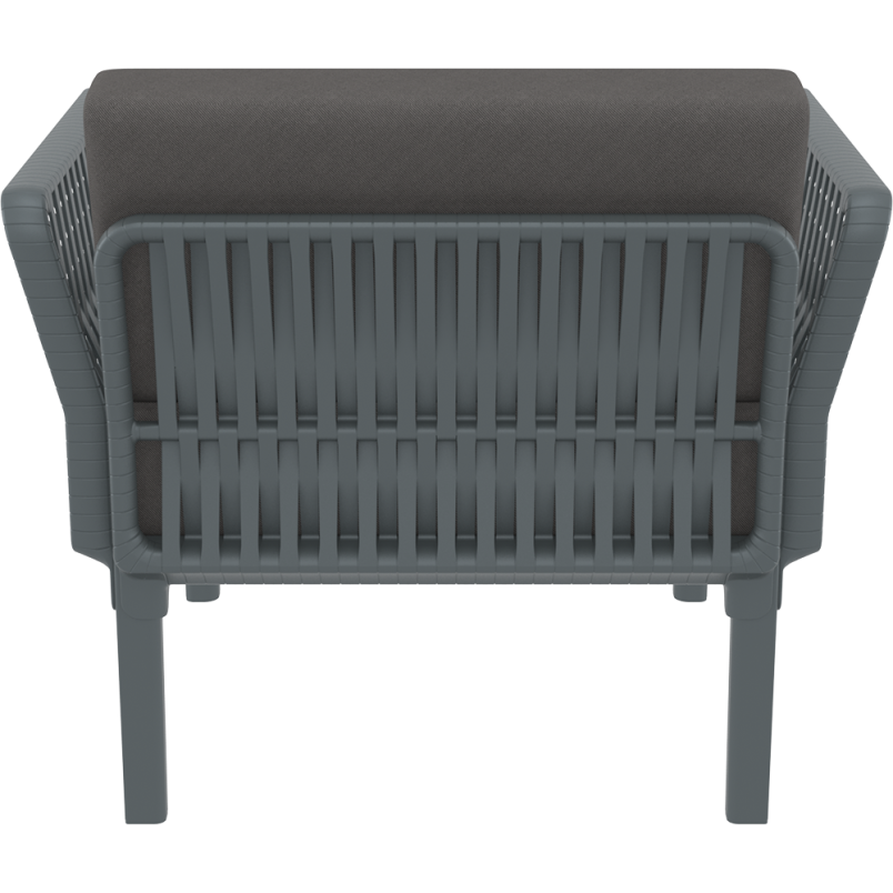 PORTOFINO LOUNGE ARMCHAIR Z PODUSZKAMI dark grey Siesta