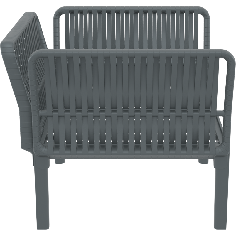PORTOFINO LOUNGE ARMCHAIR Z PODUSZKAMI dark grey Siesta
