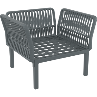 PORTOFINO LOUNGE ARMCHAIR Z PODUSZKAMI dark grey Siesta