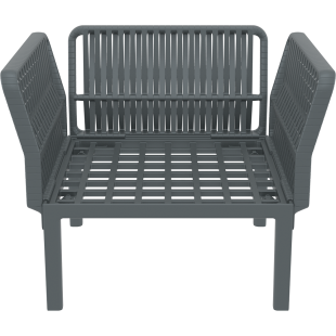 PORTOFINO LOUNGE ARMCHAIR Z PODUSZKAMI dark grey Siesta