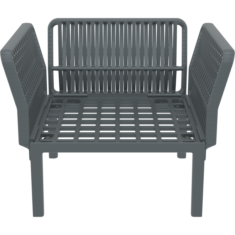 PORTOFINO LOUNGE ARMCHAIR Z PODUSZKAMI dark grey Siesta