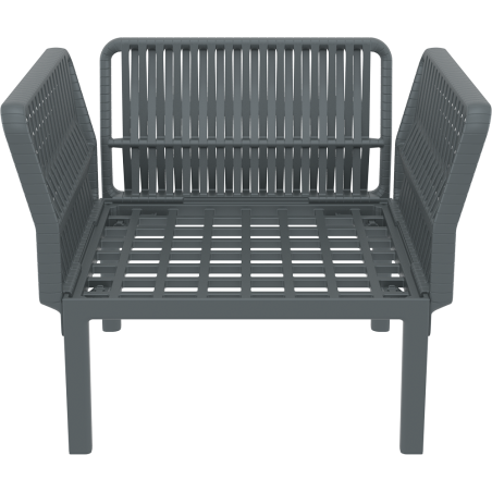 PORTOFINO LOUNGE ARMCHAIR Z PODUSZKAMI dark grey Siesta