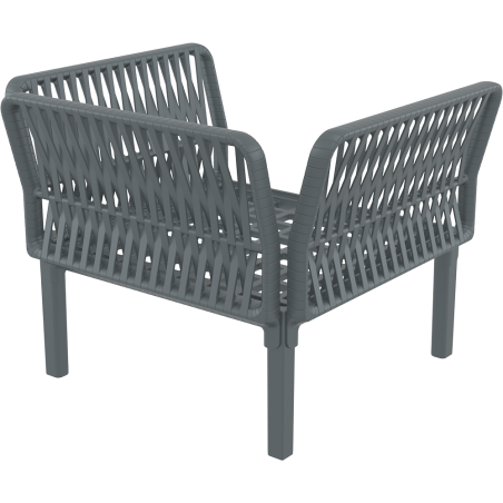 PORTOFINO LOUNGE ARMCHAIR Z PODUSZKAMI dark grey Siesta