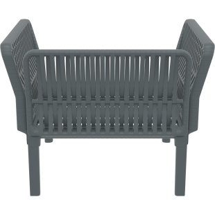 PORTOFINO LOUNGE ARMCHAIR Z PODUSZKAMI dark grey Siesta