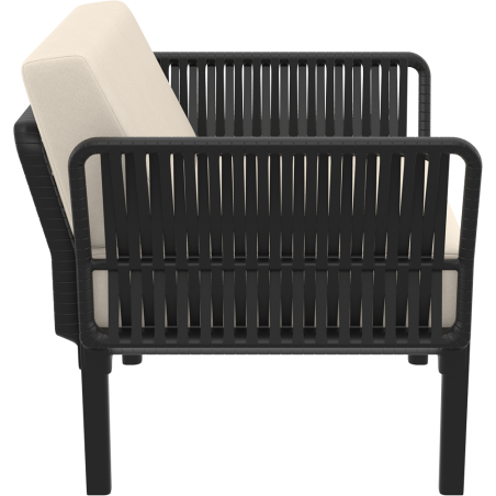 PORTOFINO LOUNGE ARMCHAIR Z PODUSZKAMI  black Siesta