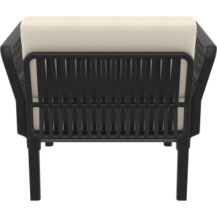 PORTOFINO LOUNGE ARMCHAIR Z PODUSZKAMI  black Siesta
