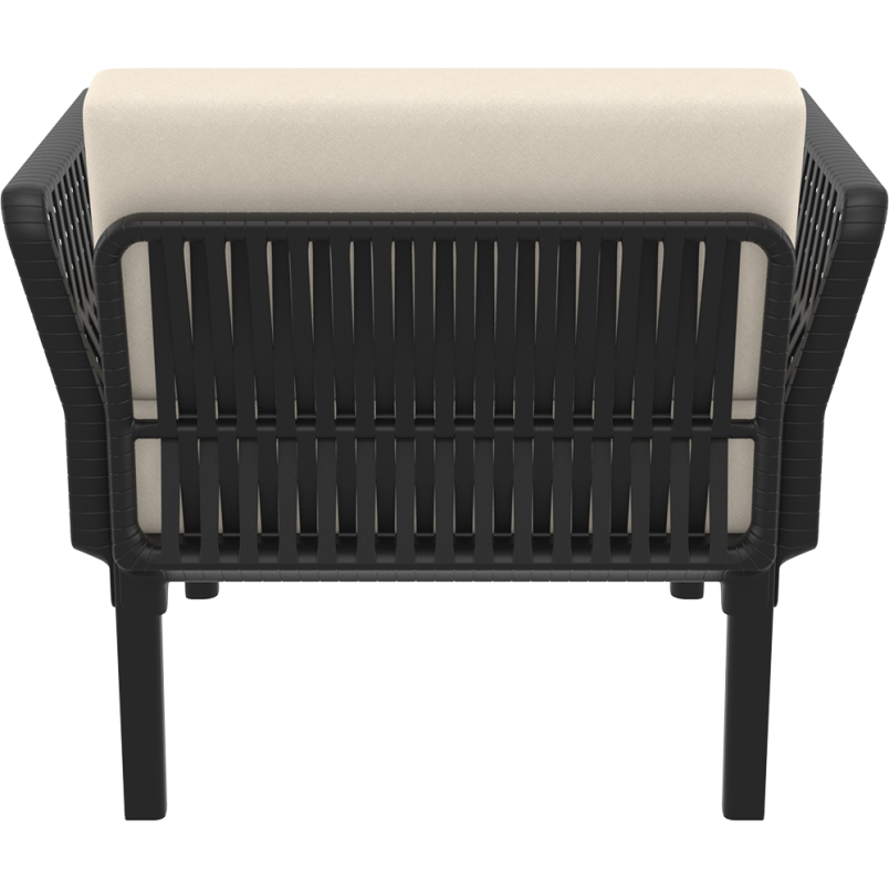 PORTOFINO LOUNGE ARMCHAIR Z PODUSZKAMI  black Siesta
