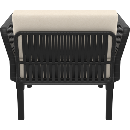 PORTOFINO LOUNGE ARMCHAIR Z PODUSZKAMI  black Siesta