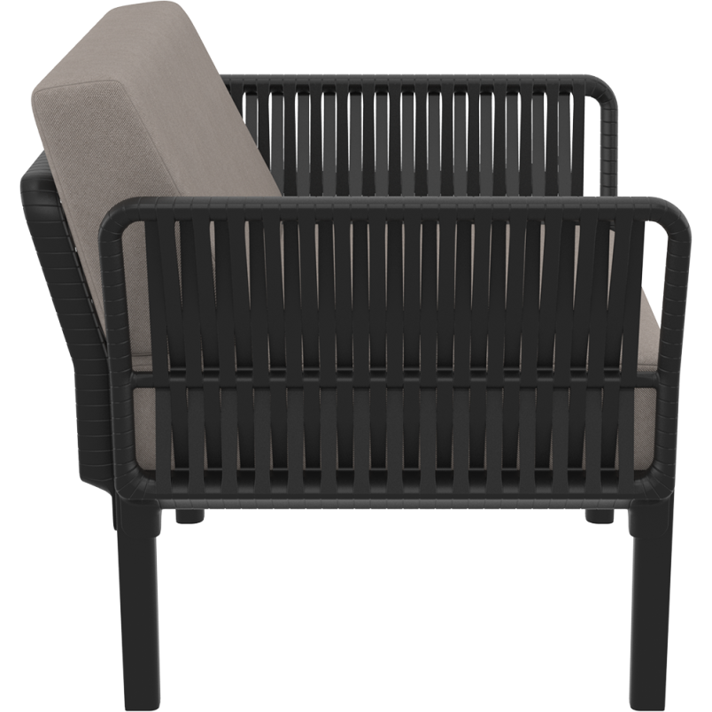 PORTOFINO LOUNGE ARMCHAIR Z PODUSZKAMI  black Siesta