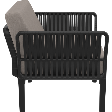 PORTOFINO LOUNGE ARMCHAIR Z PODUSZKAMI  black Siesta
