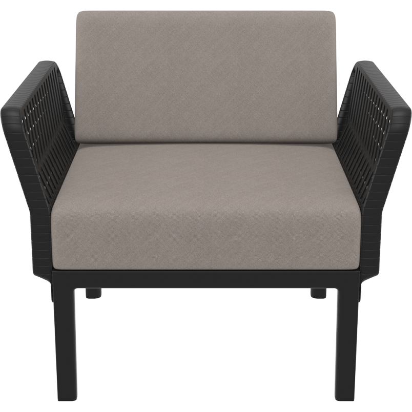 PORTOFINO LOUNGE ARMCHAIR Z PODUSZKAMI  black Siesta