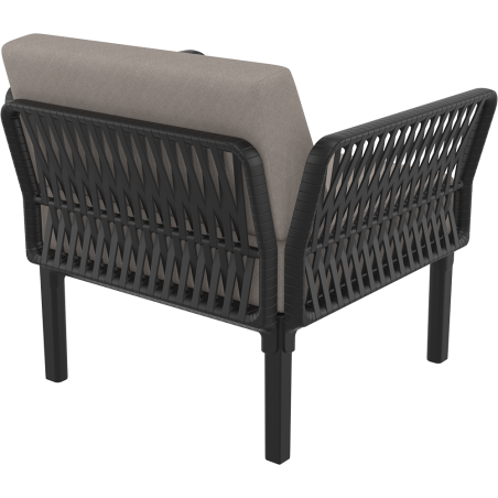 PORTOFINO LOUNGE ARMCHAIR Z PODUSZKAMI  black Siesta