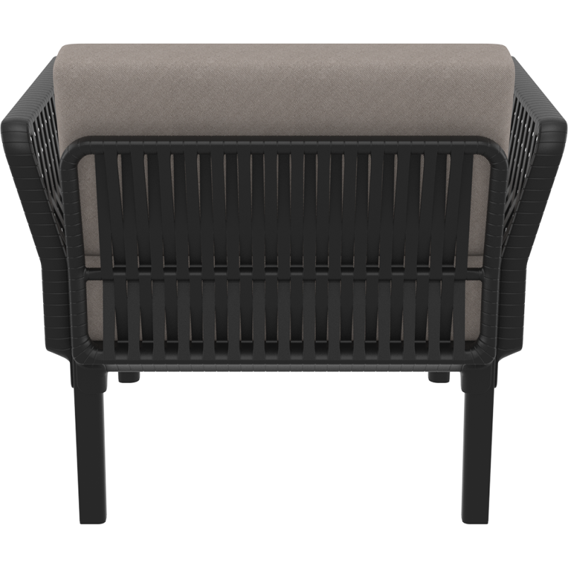 PORTOFINO LOUNGE ARMCHAIR Z PODUSZKAMI  black Siesta