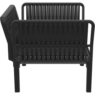 PORTOFINO LOUNGE ARMCHAIR Z PODUSZKAMI  black Siesta
