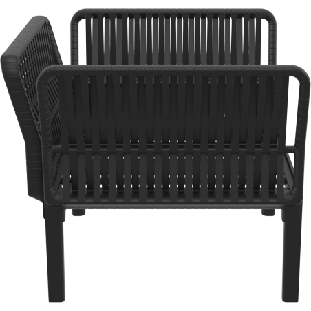 PORTOFINO LOUNGE ARMCHAIR Z PODUSZKAMI  black Siesta