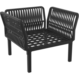 PORTOFINO LOUNGE ARMCHAIR Z PODUSZKAMI  black Siesta