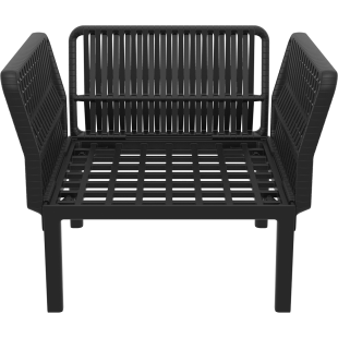 PORTOFINO LOUNGE ARMCHAIR Z PODUSZKAMI  black Siesta