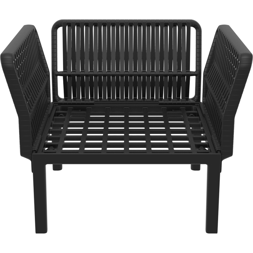 PORTOFINO LOUNGE ARMCHAIR Z PODUSZKAMI  black Siesta