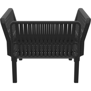 PORTOFINO LOUNGE ARMCHAIR Z PODUSZKAMI  black Siesta
