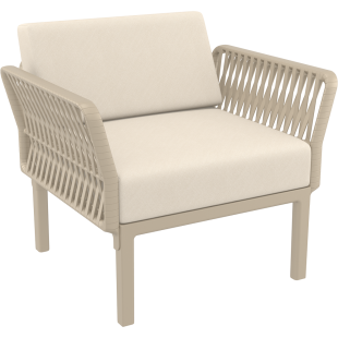 PORTOFINO LOUNGE ARMCHAIR Z PODUSZKAMI taupe Siesta
