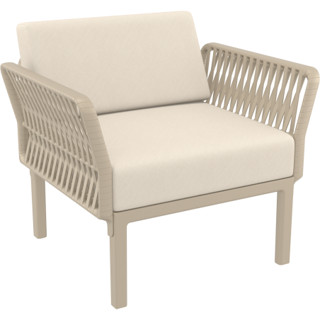 PORTOFINO LOUNGE ARMCHAIR Z PODUSZKAMI taupe Siesta