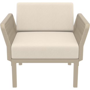 PORTOFINO LOUNGE ARMCHAIR Z PODUSZKAMI taupe Siesta