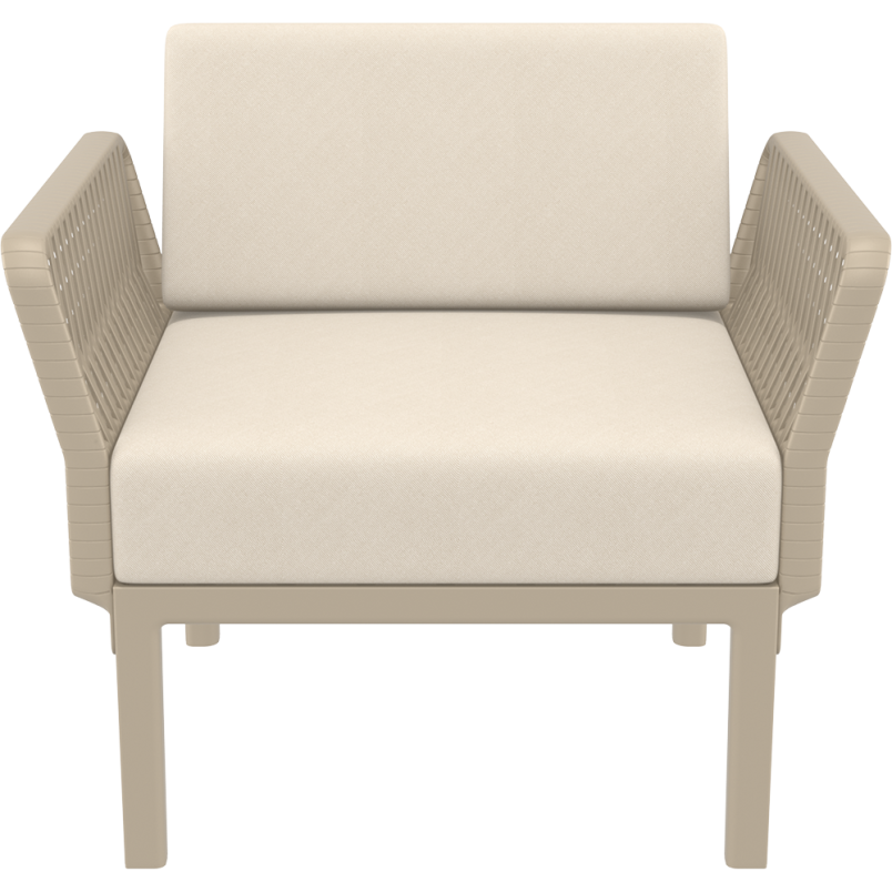PORTOFINO LOUNGE ARMCHAIR Z PODUSZKAMI taupe Siesta