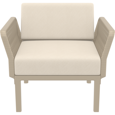 PORTOFINO LOUNGE ARMCHAIR Z PODUSZKAMI taupe Siesta