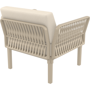 PORTOFINO LOUNGE ARMCHAIR Z PODUSZKAMI taupe Siesta