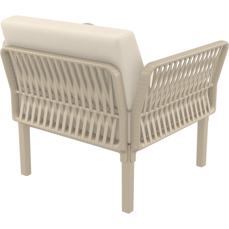 PORTOFINO LOUNGE ARMCHAIR Z PODUSZKAMI taupe Siesta