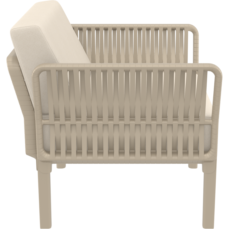 PORTOFINO LOUNGE ARMCHAIR Z PODUSZKAMI taupe Siesta