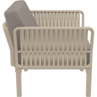 PORTOFINO LOUNGE ARMCHAIR Z PODUSZKAMI taupe Siesta