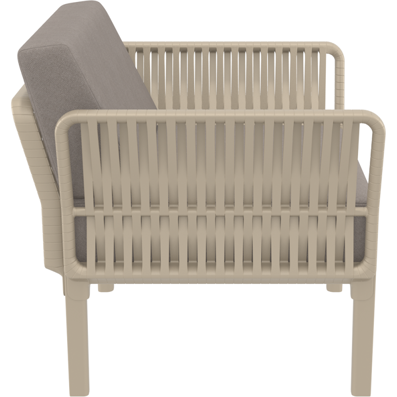 PORTOFINO LOUNGE ARMCHAIR Z PODUSZKAMI taupe Siesta