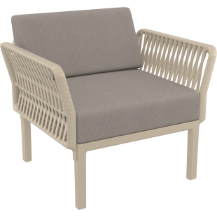 PORTOFINO LOUNGE ARMCHAIR Z PODUSZKAMI taupe Siesta