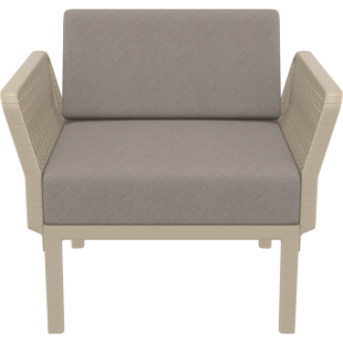 PORTOFINO LOUNGE ARMCHAIR Z PODUSZKAMI taupe Siesta