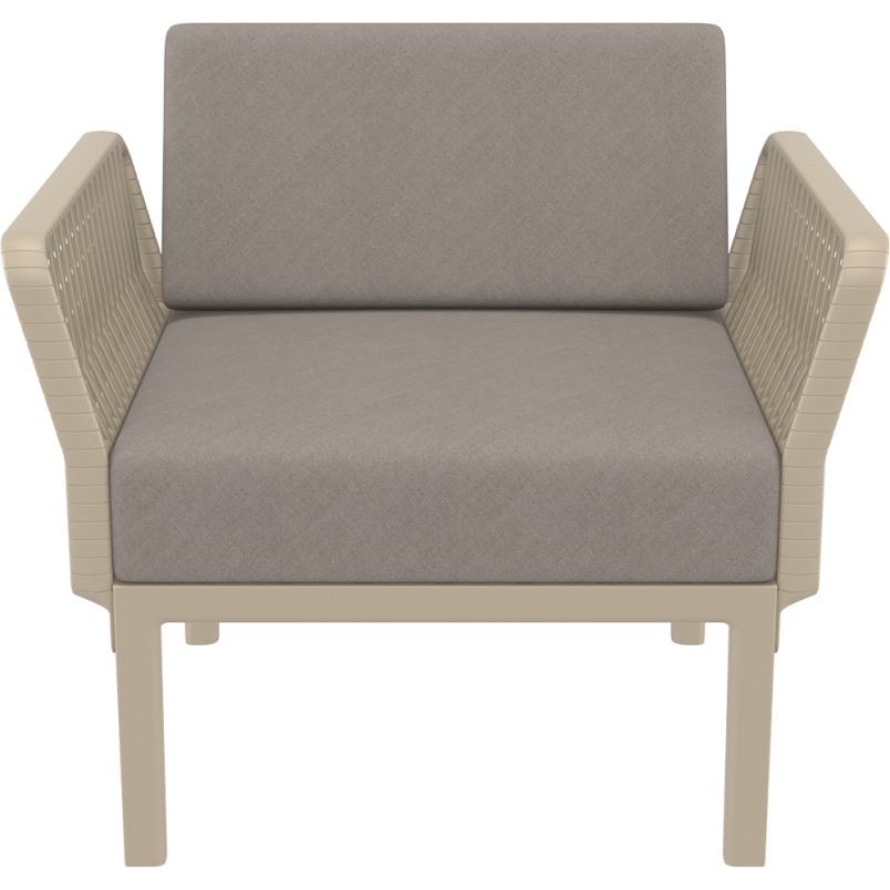 PORTOFINO LOUNGE ARMCHAIR Z PODUSZKAMI taupe Siesta