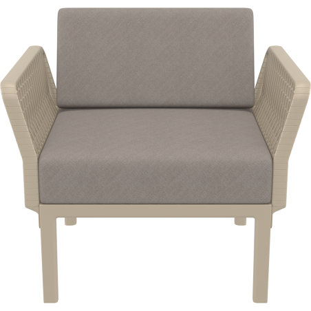 PORTOFINO LOUNGE ARMCHAIR Z PODUSZKAMI taupe Siesta