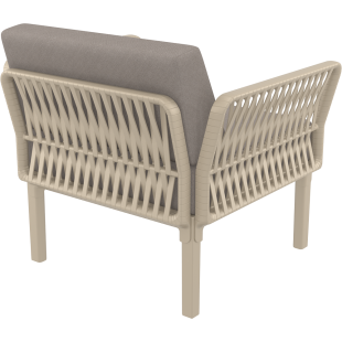 PORTOFINO LOUNGE ARMCHAIR Z PODUSZKAMI taupe Siesta