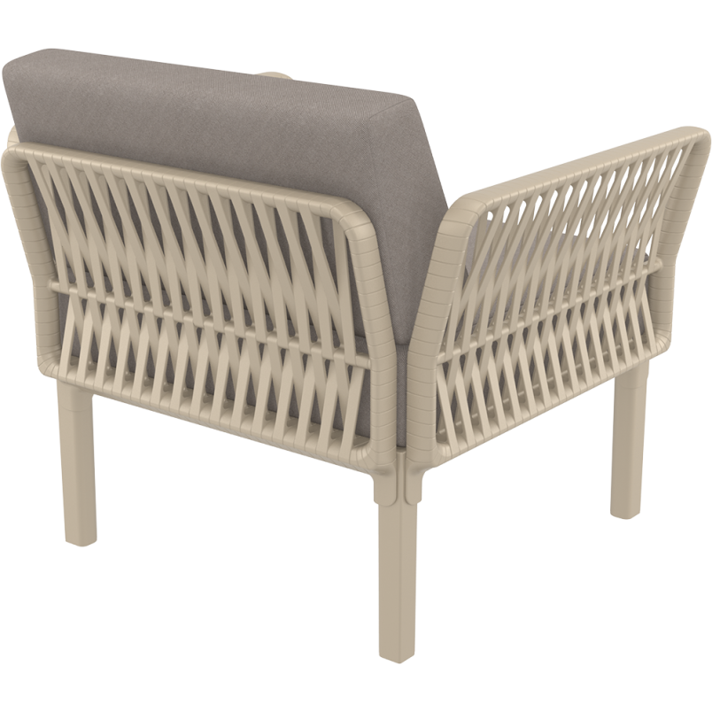 PORTOFINO LOUNGE ARMCHAIR Z PODUSZKAMI taupe Siesta
