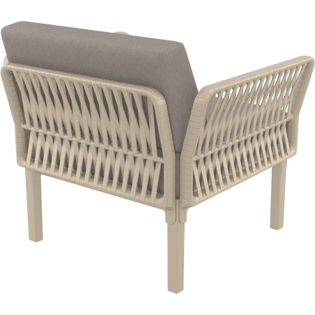 PORTOFINO LOUNGE ARMCHAIR Z PODUSZKAMI taupe Siesta