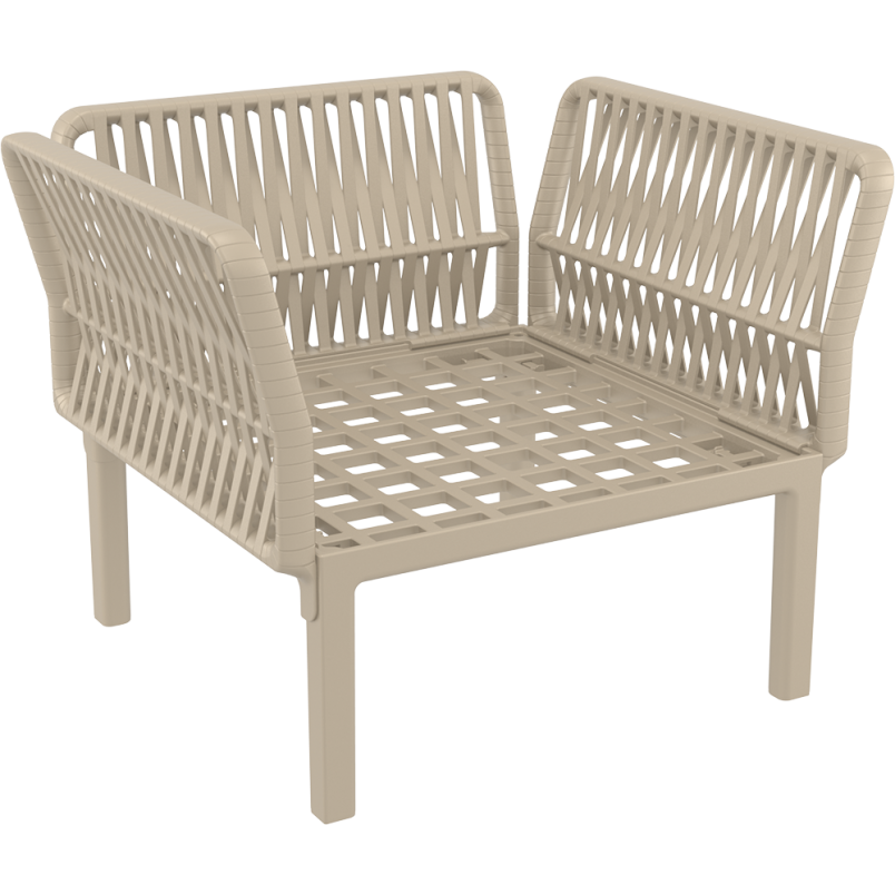 PORTOFINO LOUNGE ARMCHAIR Z PODUSZKAMI taupe Siesta