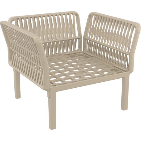 PORTOFINO LOUNGE ARMCHAIR Z PODUSZKAMI taupe Siesta
