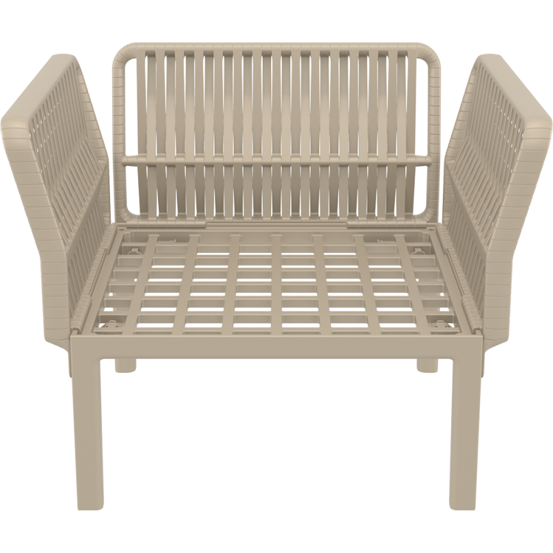 PORTOFINO LOUNGE ARMCHAIR Z PODUSZKAMI taupe Siesta